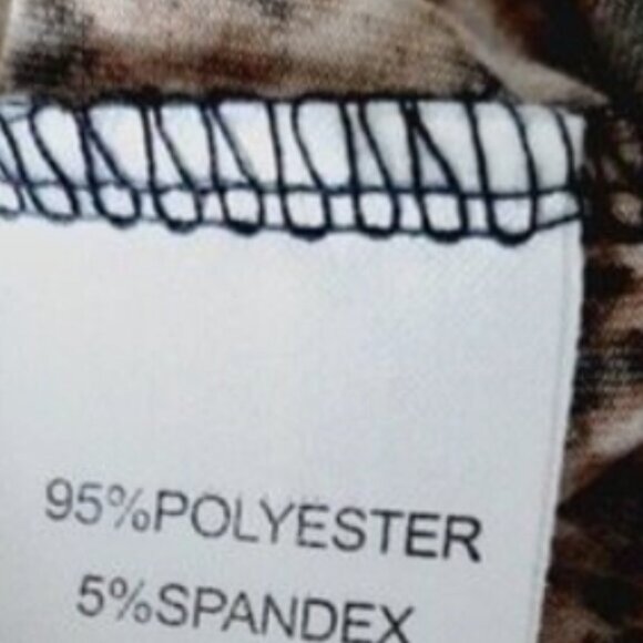 PENNINGTONS / Leopard Button Down Stretchy Blouse Ruffle Sz 4X - Picture 9 of 9